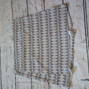 Rip Skirt Tan Black Tribal Print Skirt M